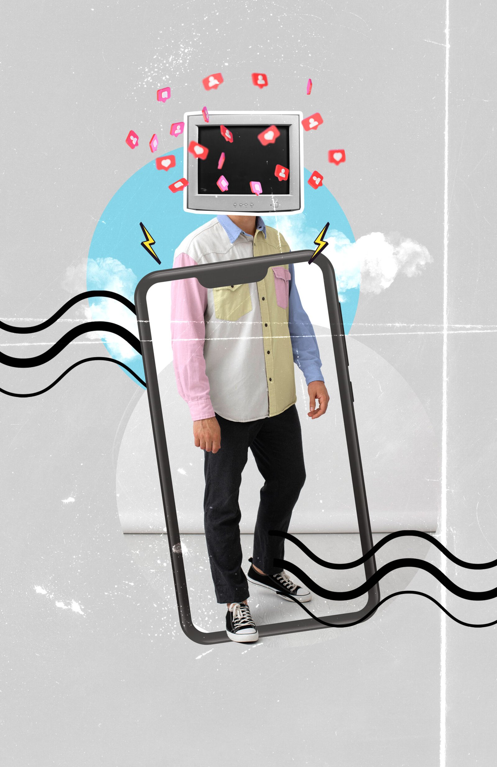 social media concept composition